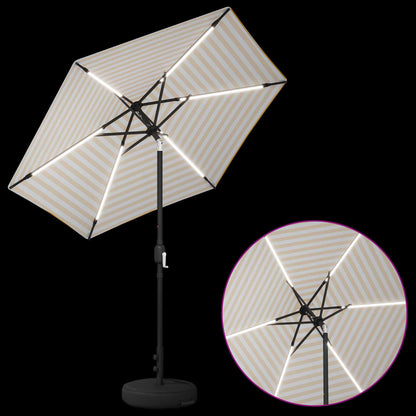 Tuin Parasol met LED Verlichting 230 x 230 cm Polyester