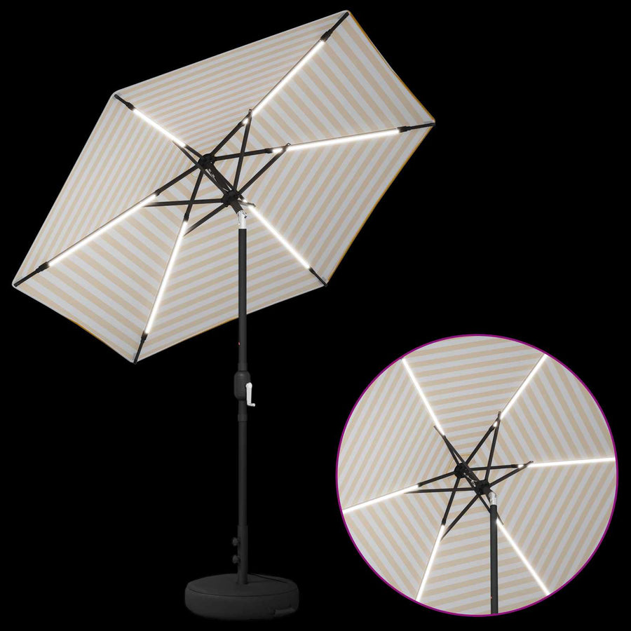 Tuin Parasol met LED Verlichting 230 x 230 cm Polyester