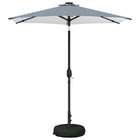 Tuinparasol 230x230 cm met LED verlichting blauw wit