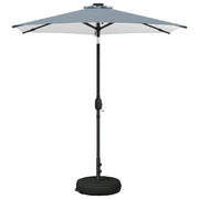 Tuinparasol 230x230 cm met LED verlichting blauw wit