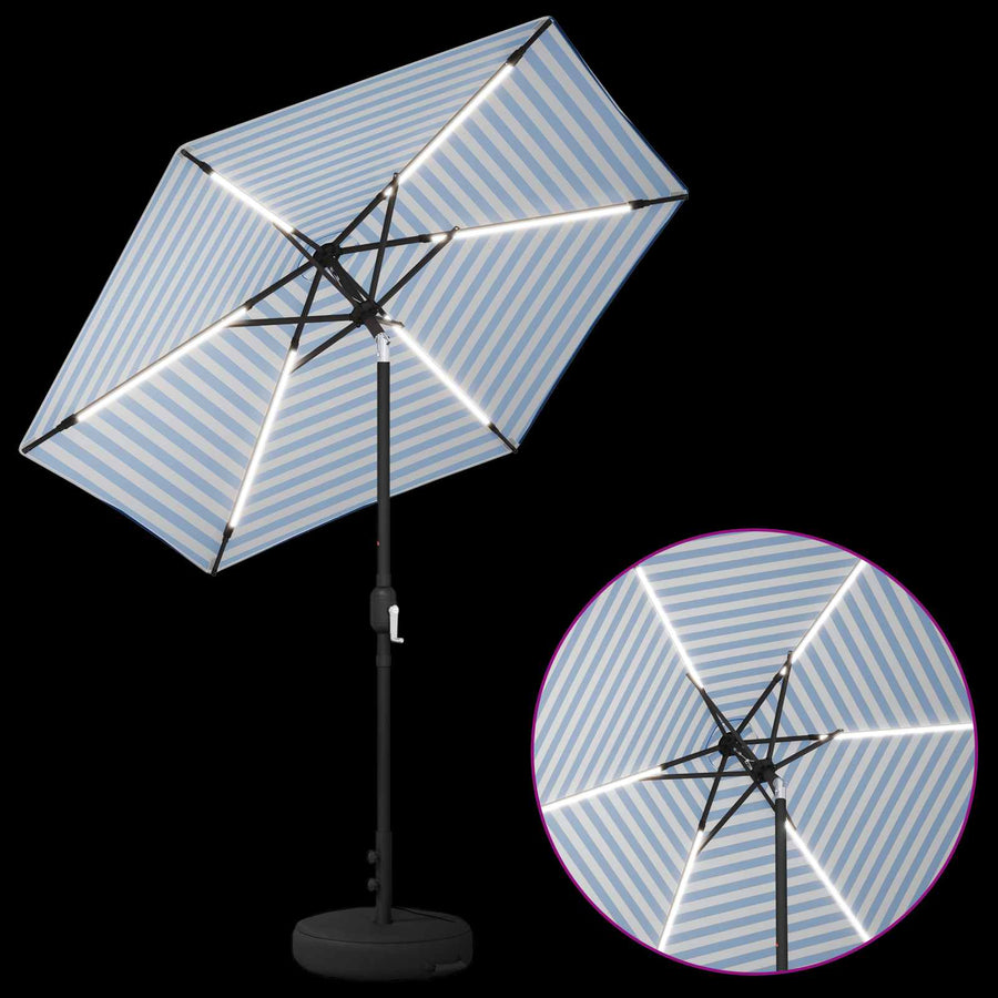 Tuin Parasol met LED Verlichting 230 x 230 cm Polyester