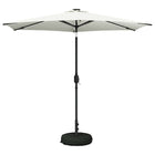 Parasol tuin met led 270x270 cm crèmekleurig polyester
