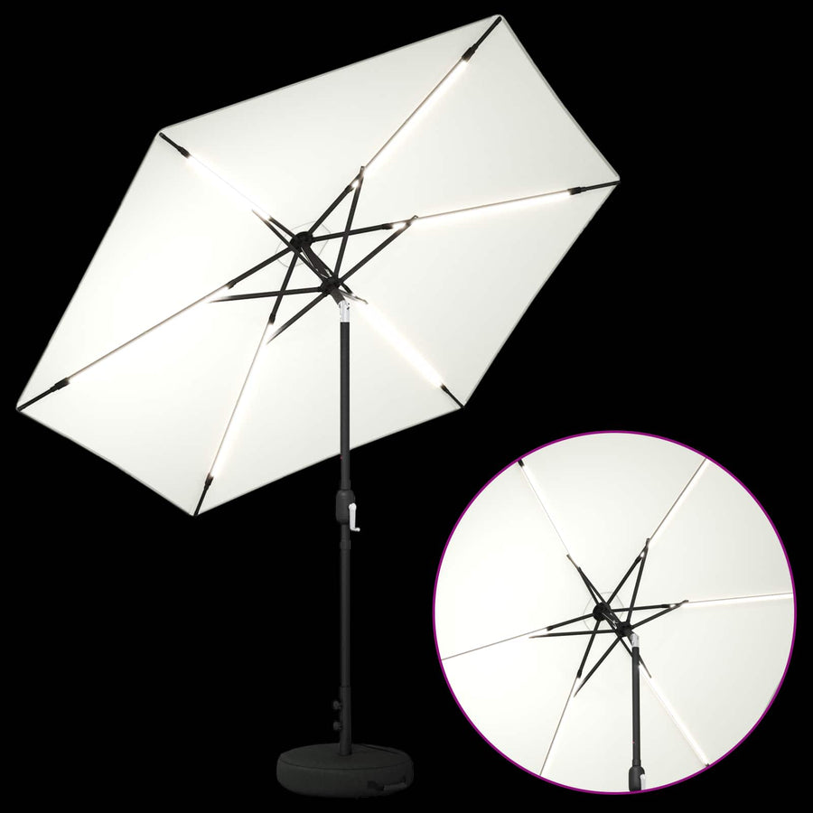 Tuin Parasol met LED Verlichting 270 x 270 cm Polyester