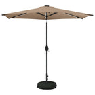 Parasol 270x270 cm taupe met led verlichting