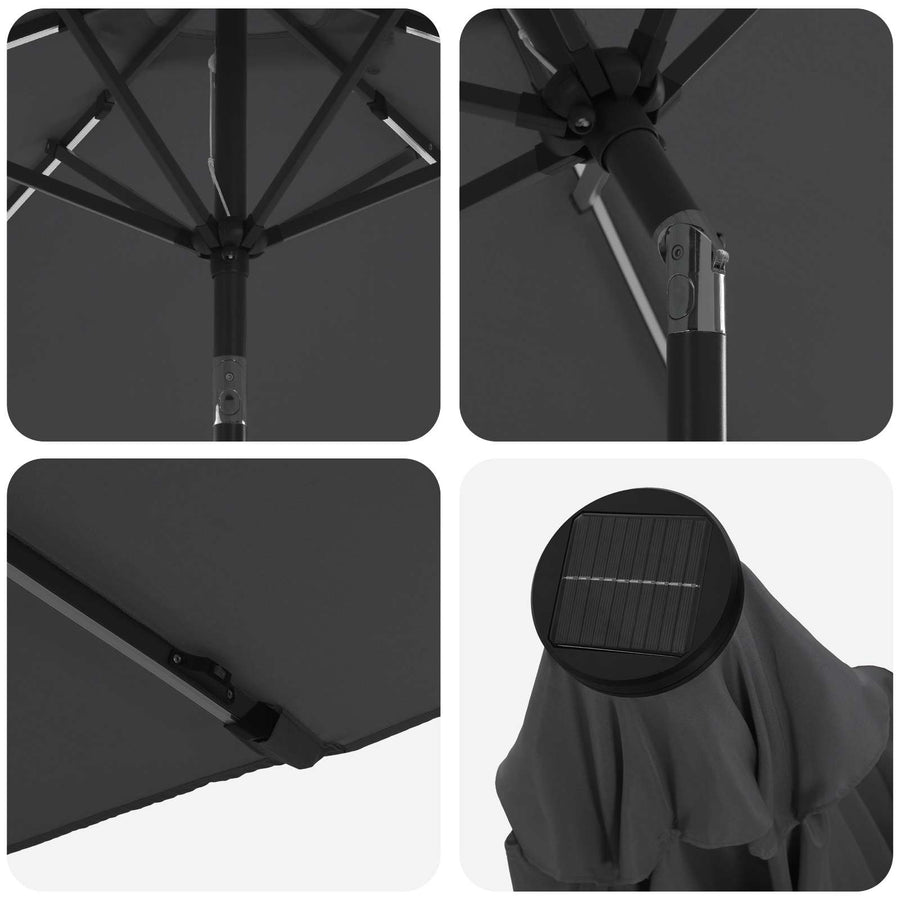 Tuin Parasol met LED Verlichting 270 x 270 cm Polyester