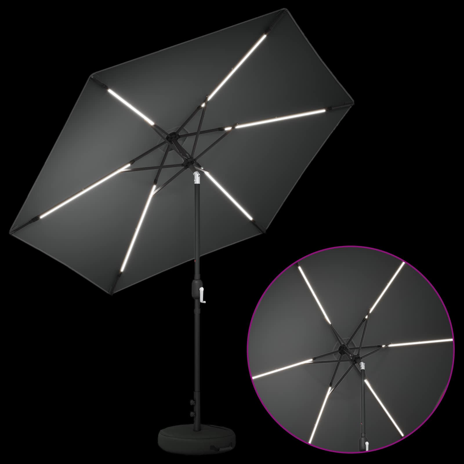 Tuin Parasol met LED Verlichting 270 x 270 cm Polyester