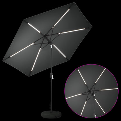 Tuin Parasol met LED Verlichting 270 x 270 cm Polyester