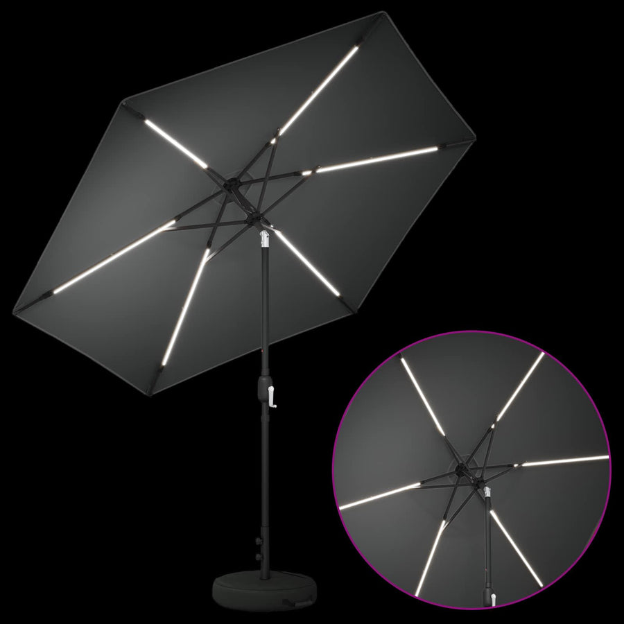 Tuin Parasol met LED Verlichting 270 x 270 cm Polyester