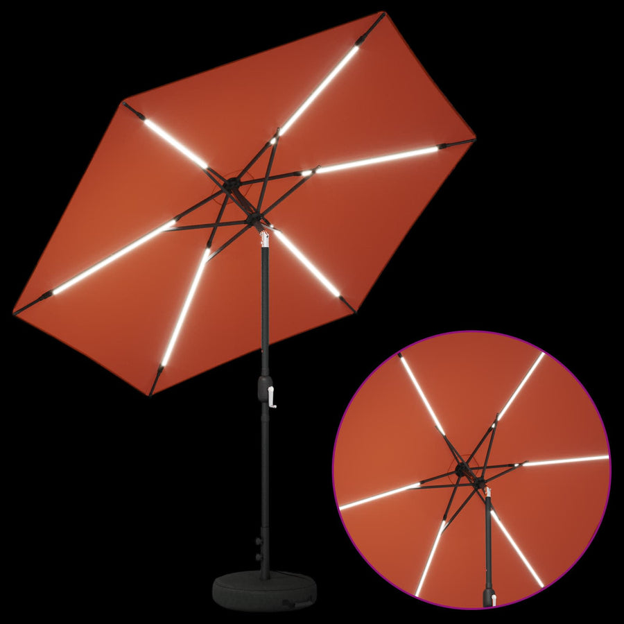 Tuin Parasol met LED Verlichting 270 x 270 cm Polyester