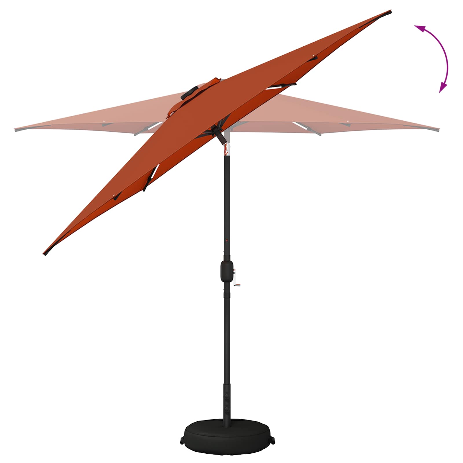 Tuin Parasol met LED Verlichting 270 x 270 cm Polyester