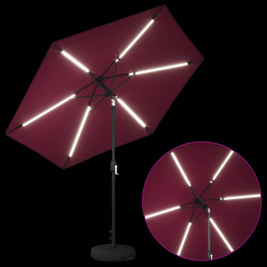 Tuin Parasol met LED Verlichting 270 x 270 cm Polyester