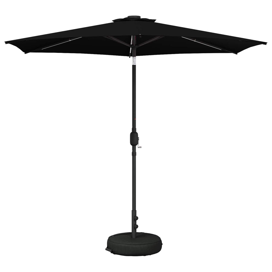 Tuin Parasol met LED Verlichting 270 x 270 cm Polyester Zwart