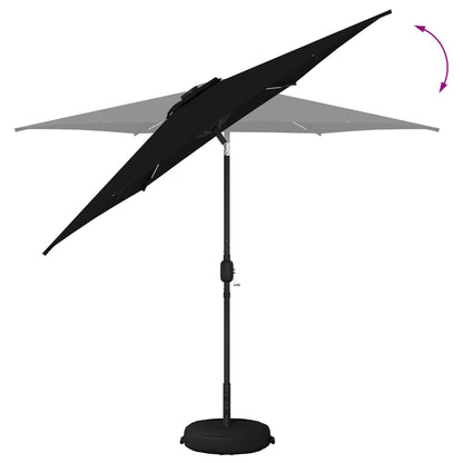 Tuin Parasol met LED Verlichting 270 x 270 cm Polyester Zwart