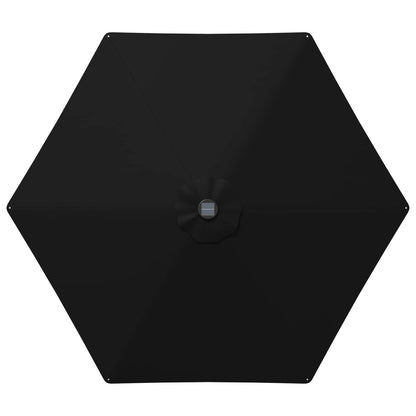 Tuin Parasol met LED Verlichting 270 x 270 cm Polyester Zwart
