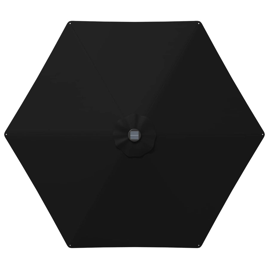 Tuin Parasol met LED Verlichting 270 x 270 cm Polyester Zwart