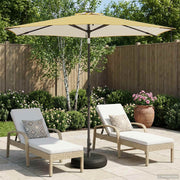 Parasol tuin 270x270 cm geel LED zonne-energie