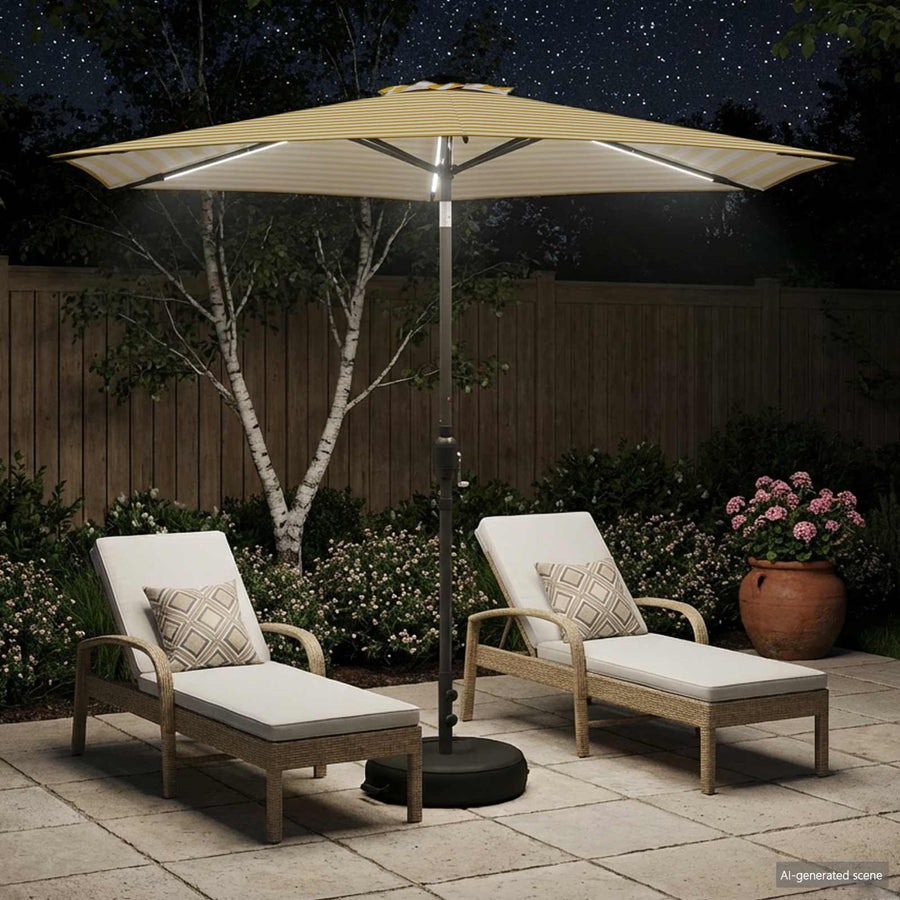 Tuin Parasol met LED Verlichting 270 x 270 cm Polyester