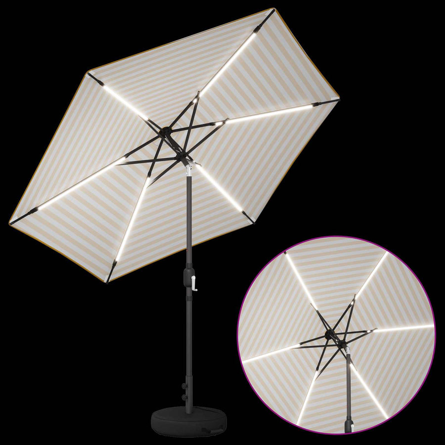 Tuin Parasol met LED Verlichting 270 x 270 cm Polyester