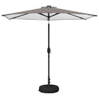 Parasol 270x270 cm zwart wit met LED