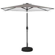 Parasol 270x270 cm zwart wit met LED