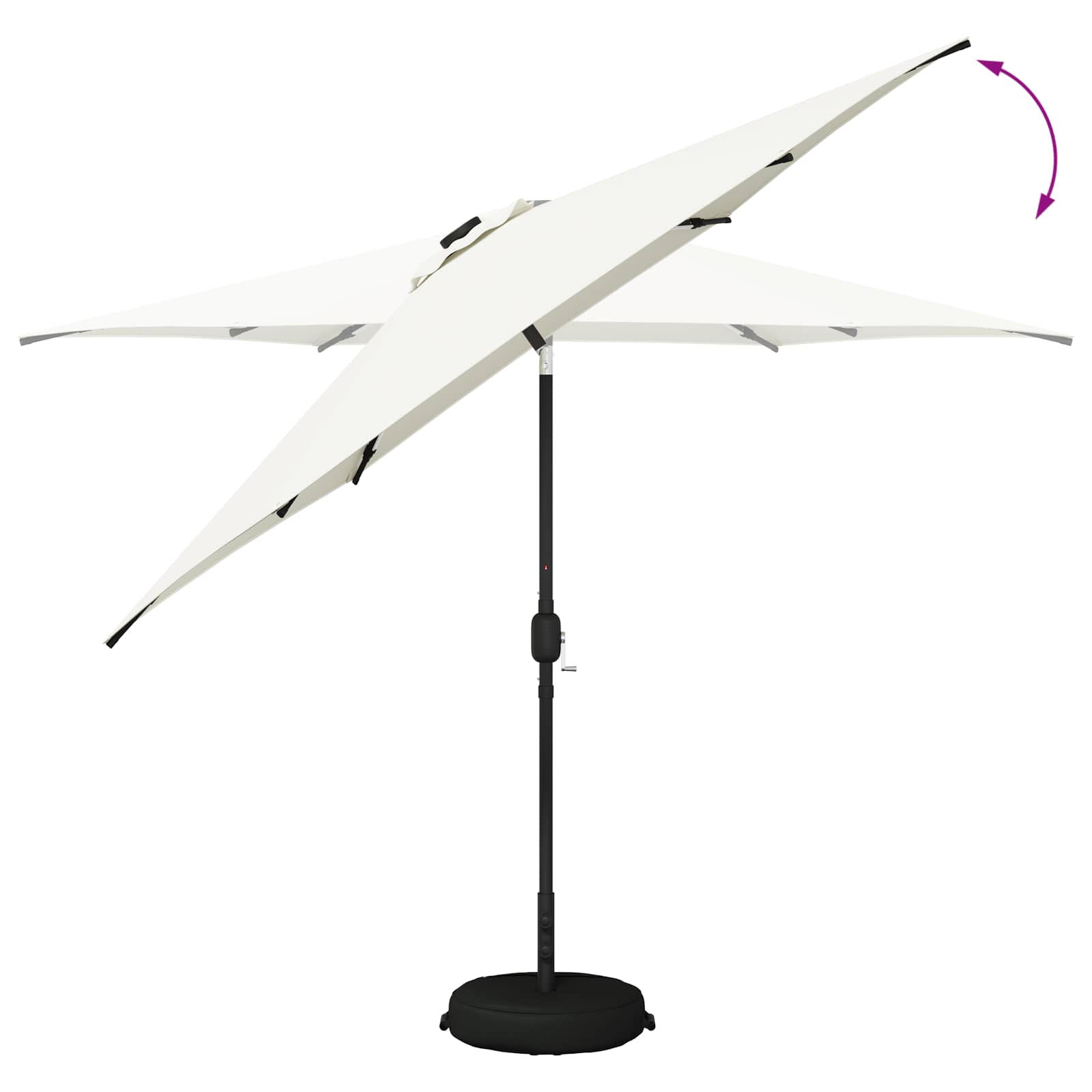 Tuin Parasol met LED Verlichting 300 x 300 cm Polyester