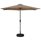 Parasol 300x300 cm led zonne-energie taupe