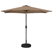Parasol 300x300 cm led zonne-energie taupe