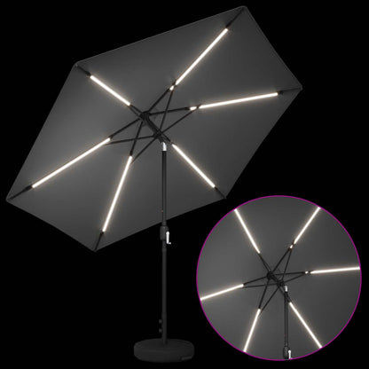 Tuin Parasol met LED Verlichting 300 x 300 cm Polyester