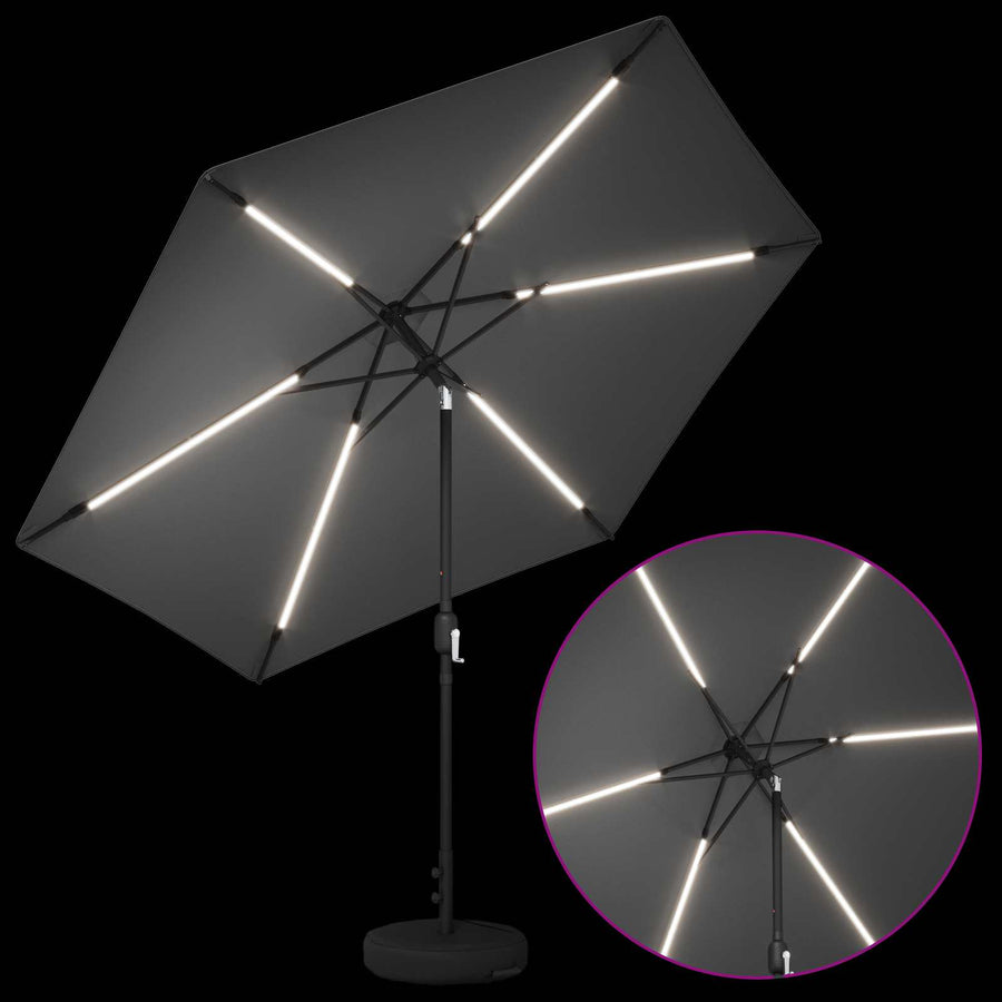 Tuin Parasol met LED Verlichting 300 x 300 cm Polyester