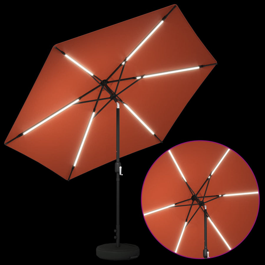 Tuin Parasol met LED Verlichting 300 x 300 cm Polyester