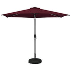 Tuinparasol 300x300 cm bordeaux met LED
