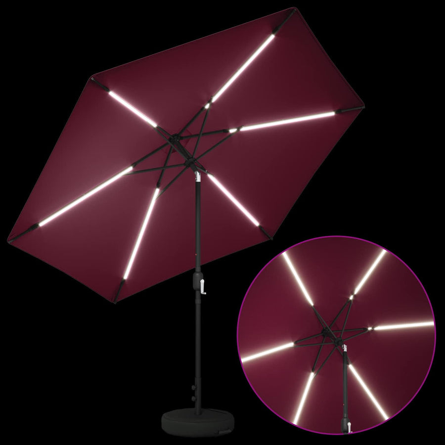 Tuin Parasol met LED Verlichting 300 x 300 cm Polyester