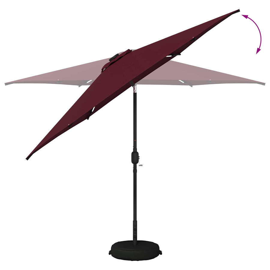 Tuin Parasol met LED Verlichting 300 x 300 cm Polyester