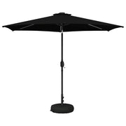 Tuinparasol 300x300 cm polyester zwart met LED