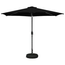 Tuin Parasol met LED Verlichting 300 x 300 cm Polyester Zwart