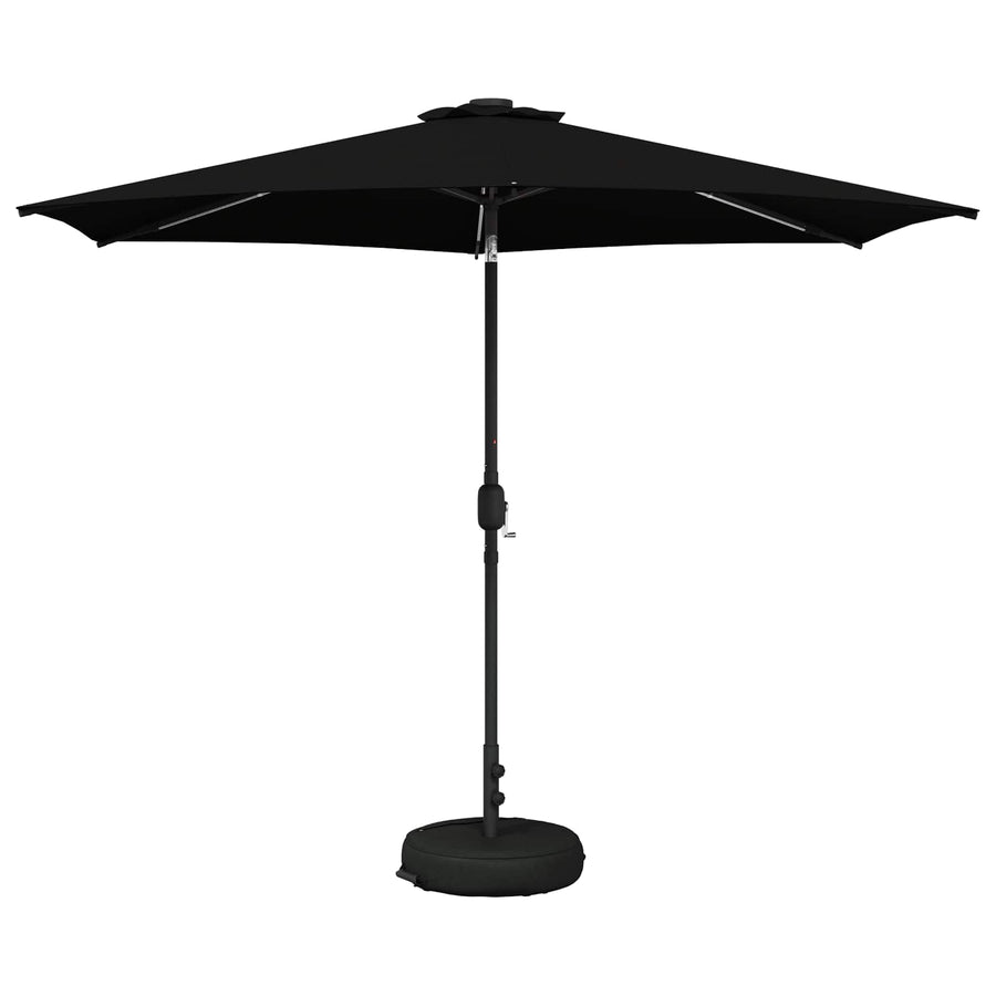 Tuin Parasol met LED Verlichting 300 x 300 cm Polyester Zwart