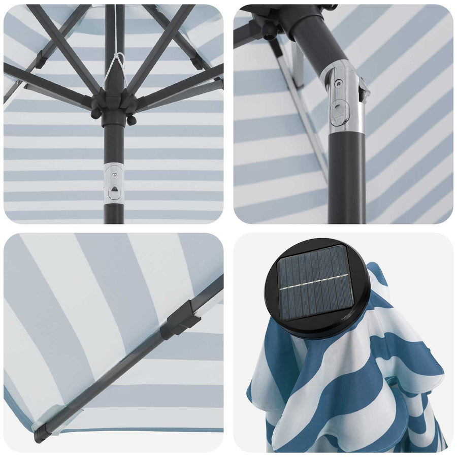 Tuin Parasol met LED Verlichting 300 x 300 cm Polyester