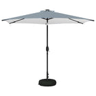 Parasol 300x300 cm LED polyester blauw wit