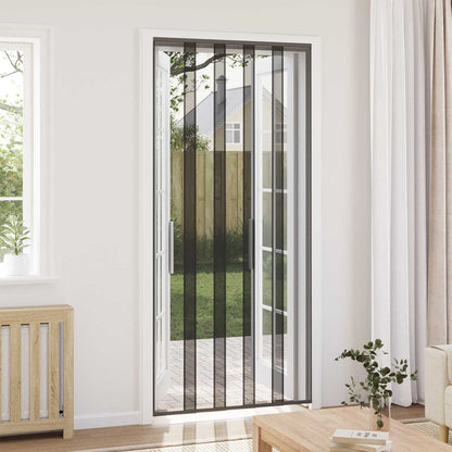 Insect deurenscherm met gaaskleed Zwart polyester