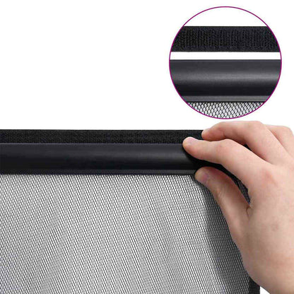 Insect deurenscherm met gaaskleed Zwart polyester