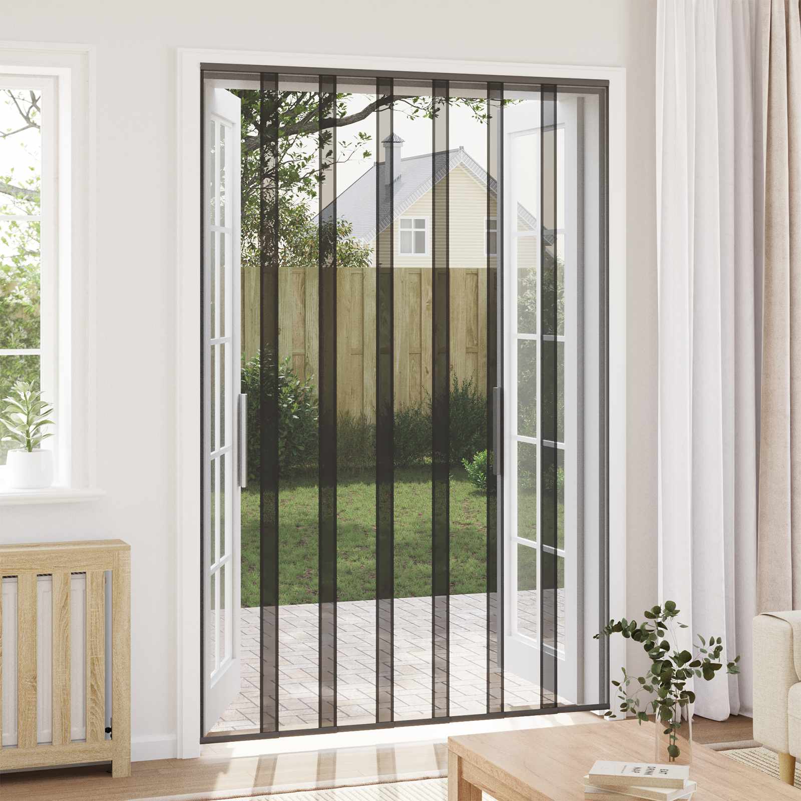 Deurhor met muggengaas Zwart 160 x 240 cm Polyester