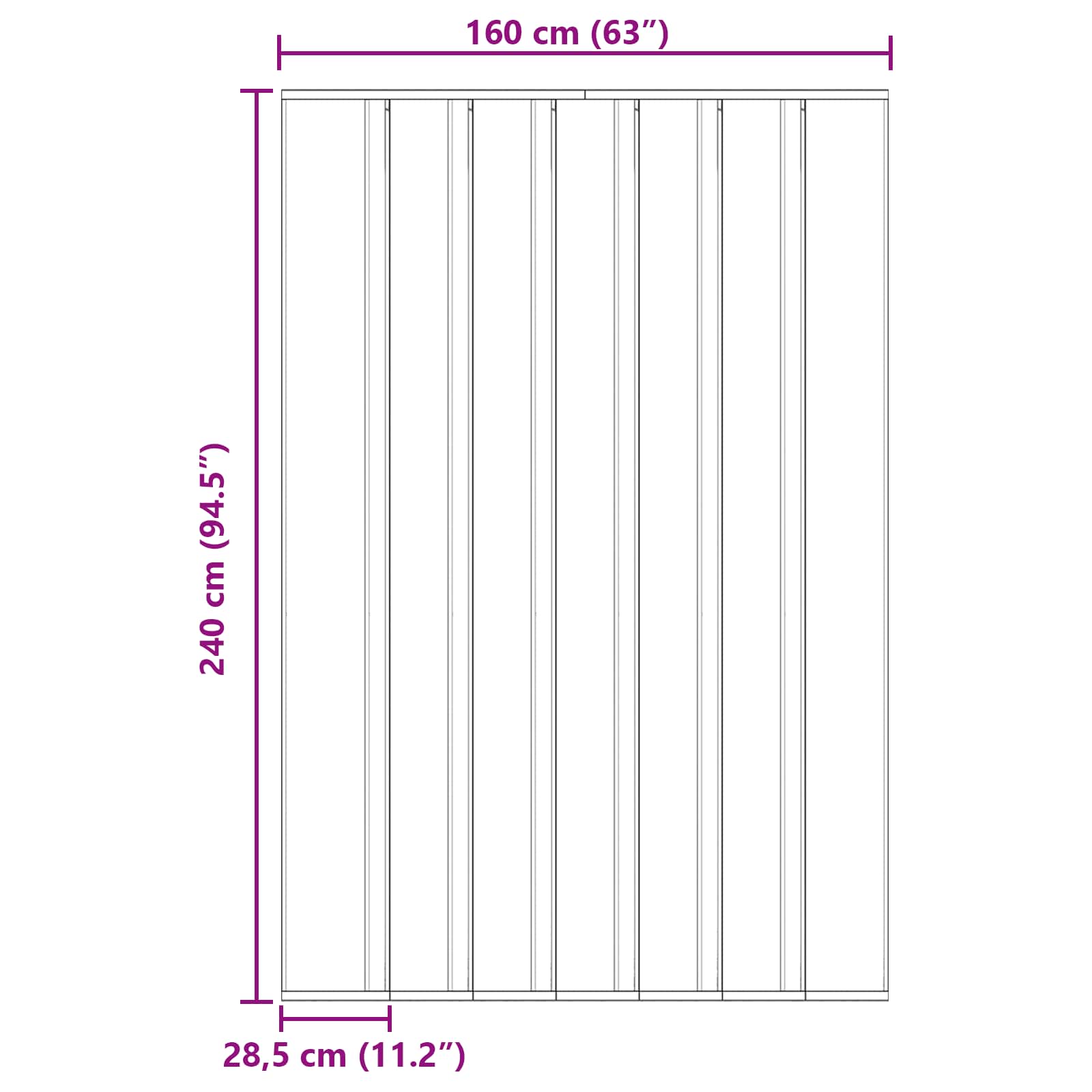 Deurhor met muggengaas Zwart 160 x 240 cm Polyester