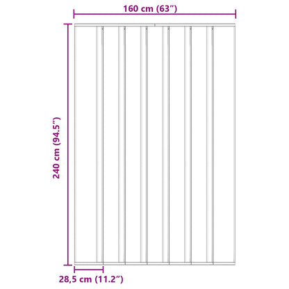 Deurhor met muggengaas Zwart 160 x 240 cm Polyester