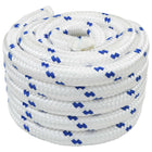 Boottouw 10 m 6 mm wit blauw PP