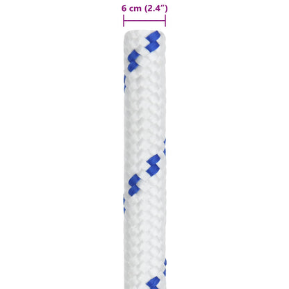 Boottouw 10 m 6 Wit en Blauw PP