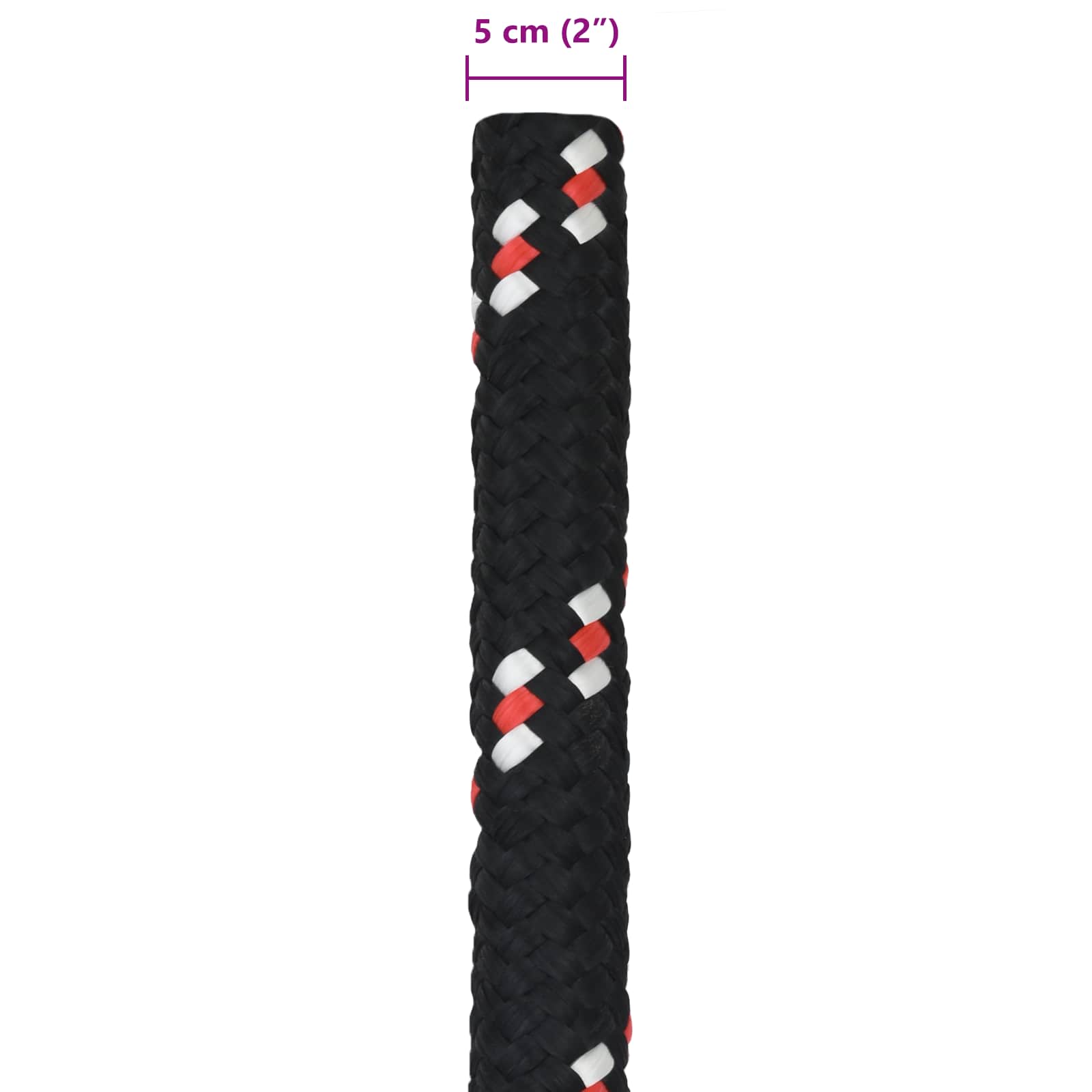 Boottouw 5 m 5 Zwart en Rood PP