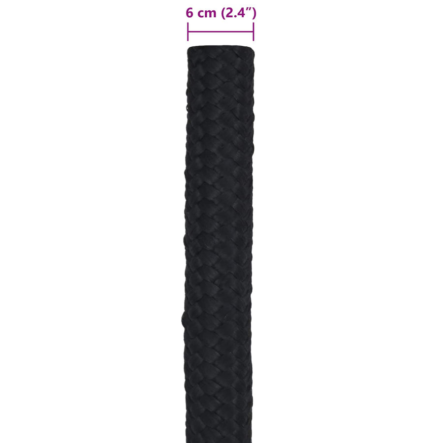 Boottouw 10 m 6 Zwart PP