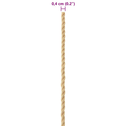 Boottouw 50 m 0.4 Naturel PP