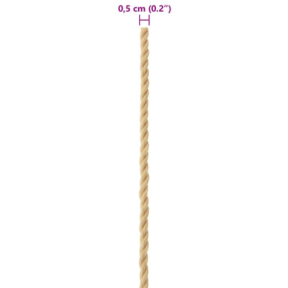 Boottouw 25 m 0.5 Naturel PP