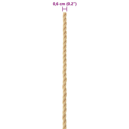 Boottouw 25 m 0.6 Naturel PP
